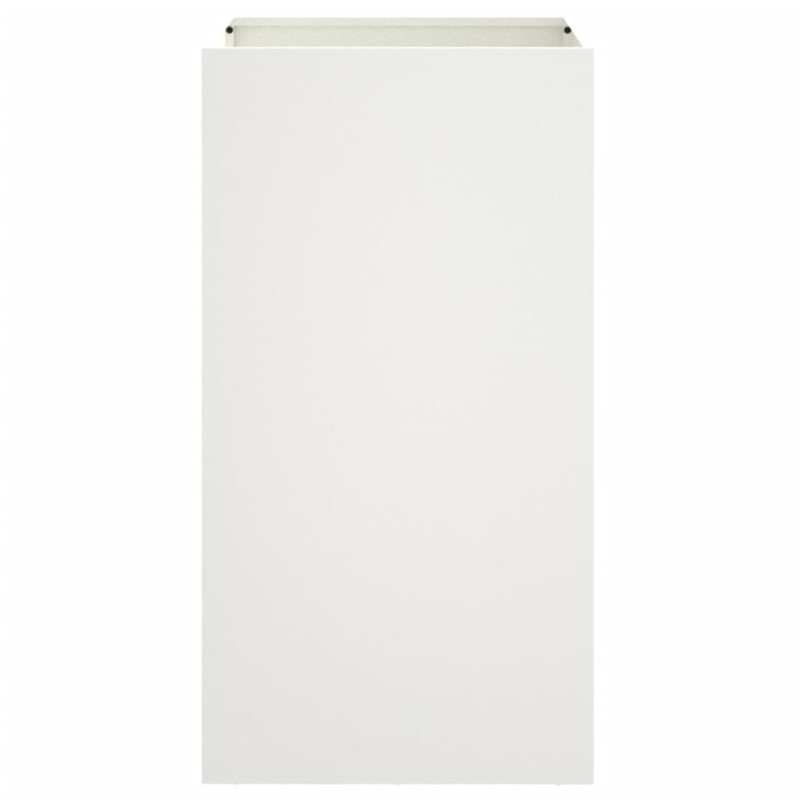Produktbild för Odlingslåda vit 42x38x75 cm kallvalsat stål