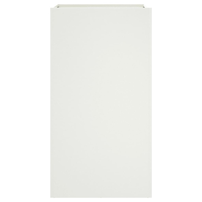Produktbild för Odlingslåda vit 42x38x75 cm kallvalsat stål