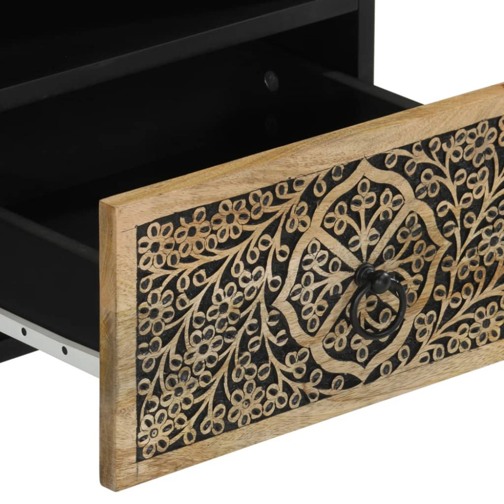 Produktbild för Nattduksbord 2 st 40x33x46 cm massivt mangoträ