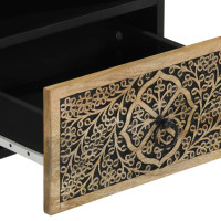 Produktbild för Nattduksbord 2 st 40x33x46 cm massivt mangoträ