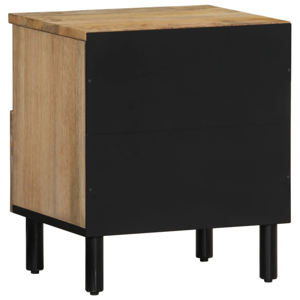 Produktbild för Nattduksbord 2 st 40x33x46 cm massivt mangoträ