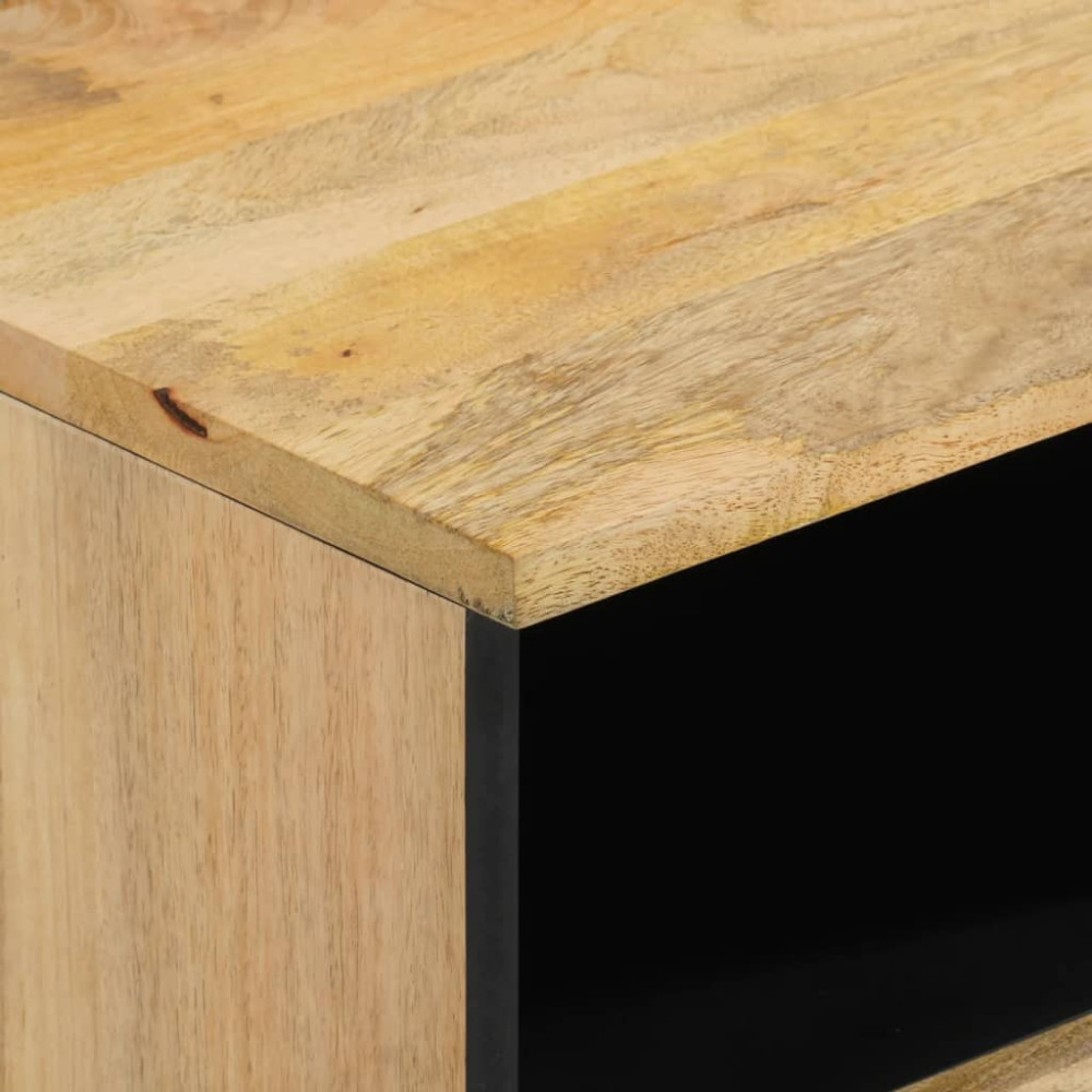 Produktbild för Nattduksbord 2 st 40x33x46 cm massivt mangoträ