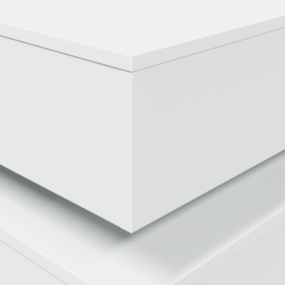 Produktbild för Soffbord med LED vit 90x50x40 cm