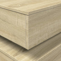 Produktbild för Soffbord med LED sonoma-ek 90x50x40 cm