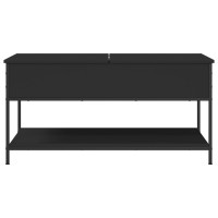 Produktbild för Soffbord svart 100x50x50 cm konstruerat trä och metall