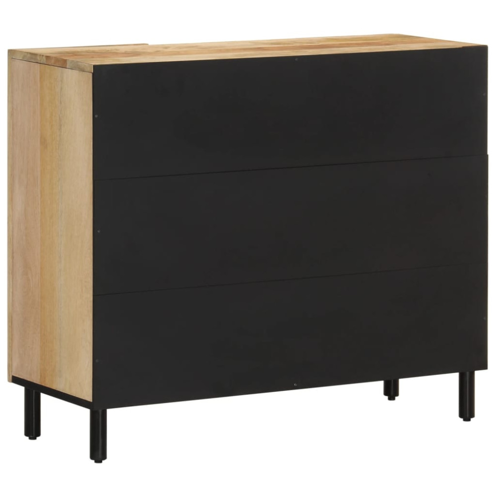 Produktbild för Sidoskåp 90x33x75 cm massivt mangoträ
