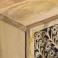 Produktbild för Sidoskåp 90x33x75 cm massivt mangoträ