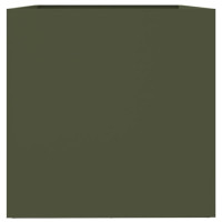 Miniatyr av produktbild för Odlingslåda olivgrön 62x47x46 cm kallvalsat stål