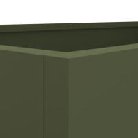 Miniatyr av produktbild för Odlingslåda olivgrön 62x47x46 cm kallvalsat stål