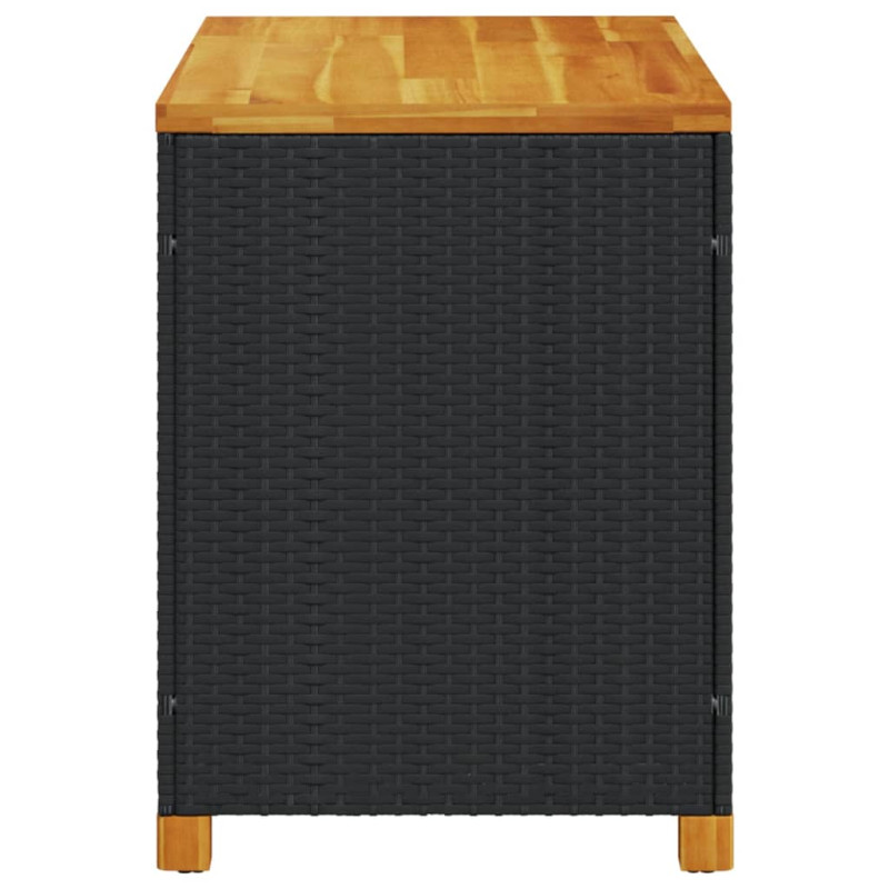 Produktbild för Dynbox svart 110x55x63 cm konstrotting akaciaträ