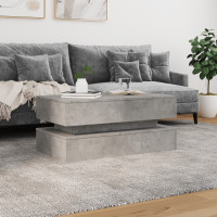 Produktbild för Soffbord med LED betonggrå 90x50x40 cm