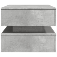 Produktbild för Soffbord med LED betonggrå 90x50x40 cm