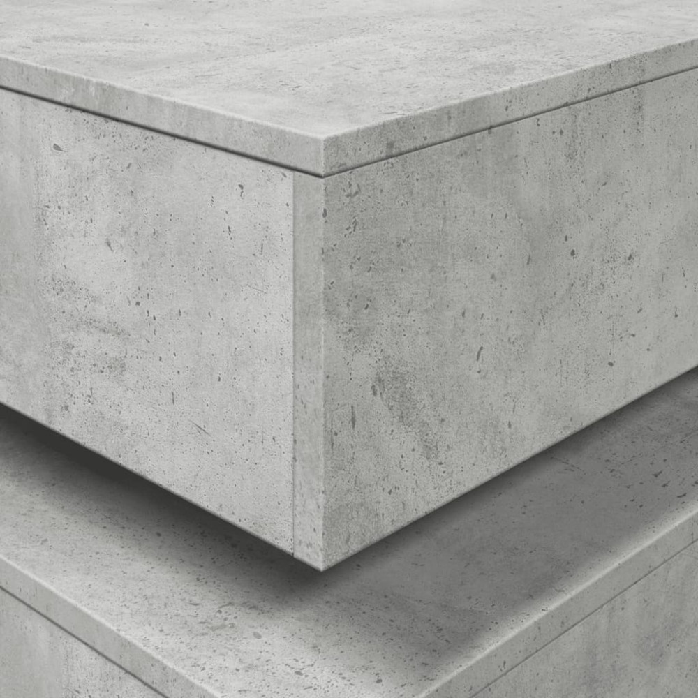 Produktbild för Soffbord med LED betonggrå 90x50x40 cm