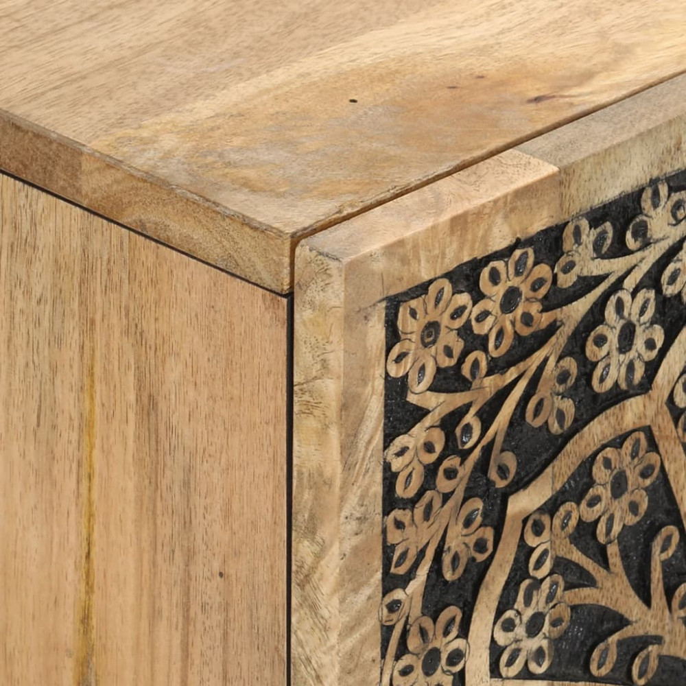Produktbild för Tv-bänk 105x33x46 cm massivt mangoträ