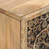 Produktbild för Tv-bänk 105x33x46 cm massivt mangoträ