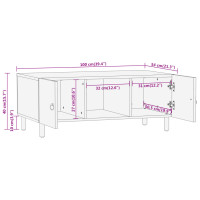 Produktbild för Soffbord 100x54x40 cm massivt mangoträ