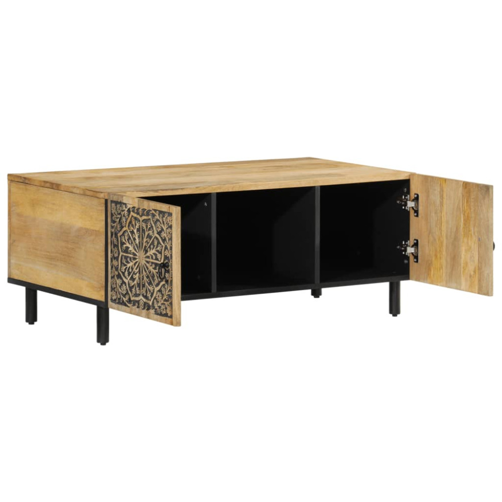 Produktbild för Soffbord 100x54x40 cm massivt mangoträ