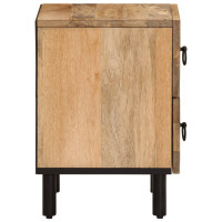 Produktbild för Nattduksbord 2 st 40x33x46 cm massivt mangoträ
