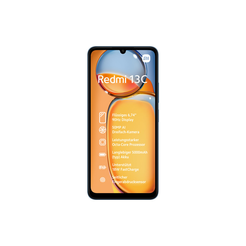Produktbild för Xiaomi Redmi 13C 17,1 cm (6.74") Dubbla SIM-kort 4G USB Type-C 8 GB 256 GB 5000 mAh Blå, Marinblå