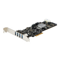 Produktbild för StarTech.com PCI Express (PCIe) SuperSpeed USB 3.0-kortadapter med 4 portar och 4 dedicerade kanaler på 5 Gbps – UASP – SATA/LP4-ström