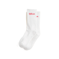 Produktbild för Wilson Crew Logo Socks White 1-pack (37-39)