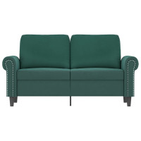 Produktbild för Soffa 2-sits mörkgrön 120 cm sammet
