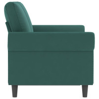 Produktbild för Soffa 2-sits mörkgrön 120 cm sammet