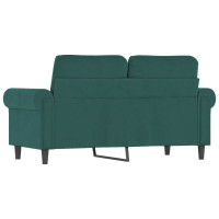 Produktbild för Soffa 2-sits mörkgrön 120 cm sammet