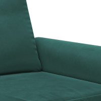 Produktbild för Soffa 2-sits mörkgrön 120 cm sammet