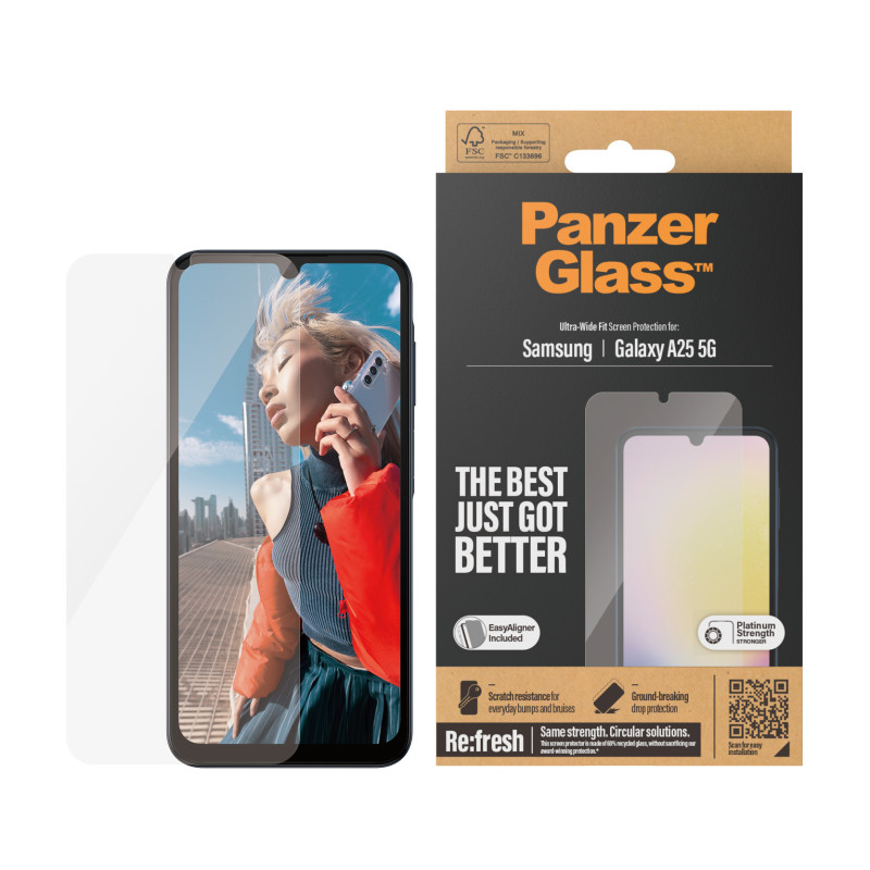 Produktbild för PanzerGlass Samsung Galaxy new A24 5G UWF Genomskinligt skärmskydd 1 styck