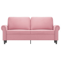Produktbild för Soffa 2-sits rosa 140 cm sammet
