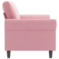 Produktbild för Soffa 2-sits rosa 140 cm sammet