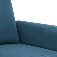 Produktbild för Soffgrupp med dynor 2 delar blå sammet