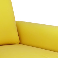 Produktbild för Soffgrupp med dynor 3 delar gul sammet