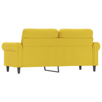 Produktbild för 2-sitssoffa gul 140 cm sammet
