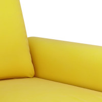 Produktbild för 2-sitssoffa gul 140 cm sammet