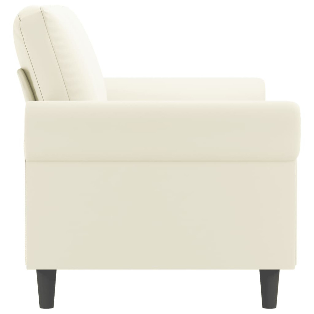 Produktbild för Soffa 2-sits gräddvit 140 cm sammet