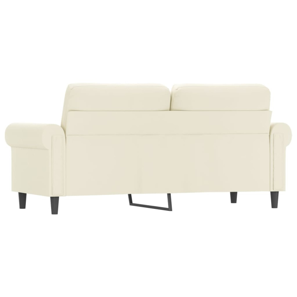 Produktbild för Soffa 2-sits gräddvit 140 cm sammet