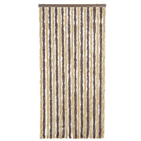 Produktbild för Insektsgardin mörkbrun och beige 100x230 cm chenille