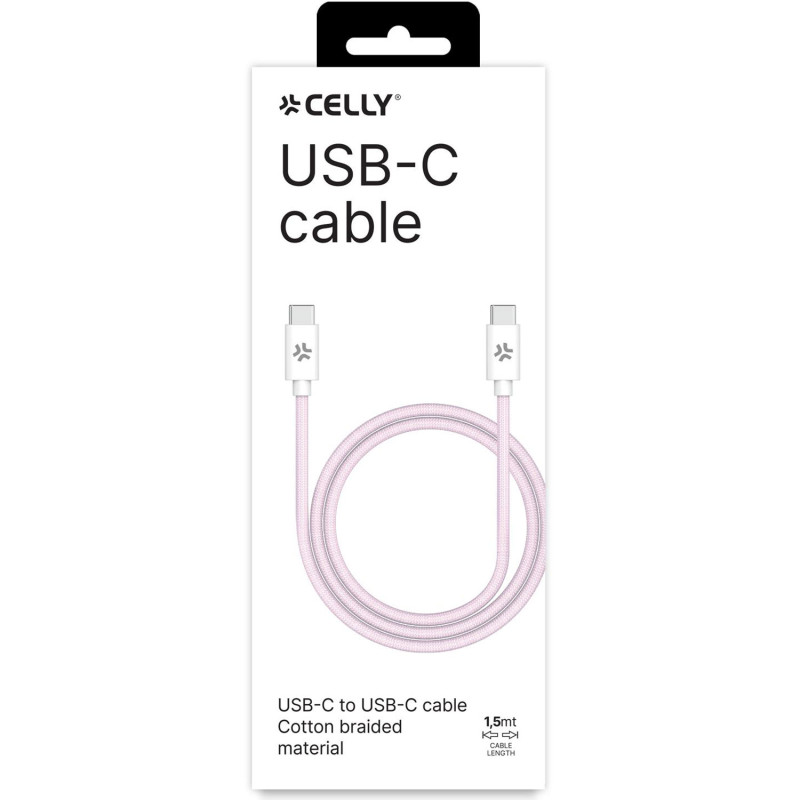 Produktbild för USB-C - USB-C-kabel 60W 1,5 m Rosa