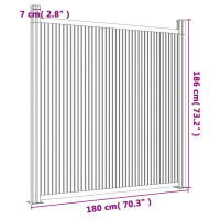 Produktbild för Staketpanel WPC grå 180x186 cm