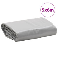 Produktbild för Presenning grå 5x6 m 650 g/m²