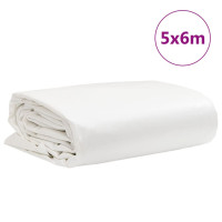 Produktbild för Presenning vit 5x6 m 650 g/m²