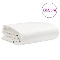 Produktbild för Presenning vit 1x2,5 m 650 g/m²