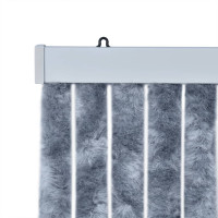 Produktbild för Insektsgardin silver 100x230 cm chenille