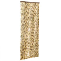 Produktbild för Insektsgardin beige och brun 100x200 cm chenille