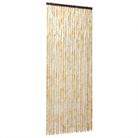 Produktbild för Insektsgardin beige 100x200 cm chenille