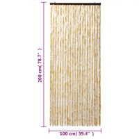 Produktbild för Insektsgardin beige 100x200 cm chenille