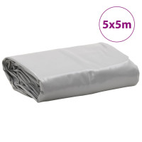Produktbild för Presenning grå 5x5 m 650 g/m²