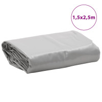 Produktbild för Presenning grå 1,5x2,5 m 650 g/m²